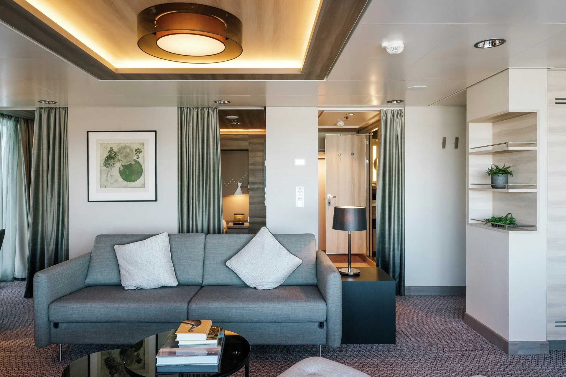 Living space in an Expedition Suite (MA) onboard MS Fridtjof Nansen. Credit: Clara Tuma. 