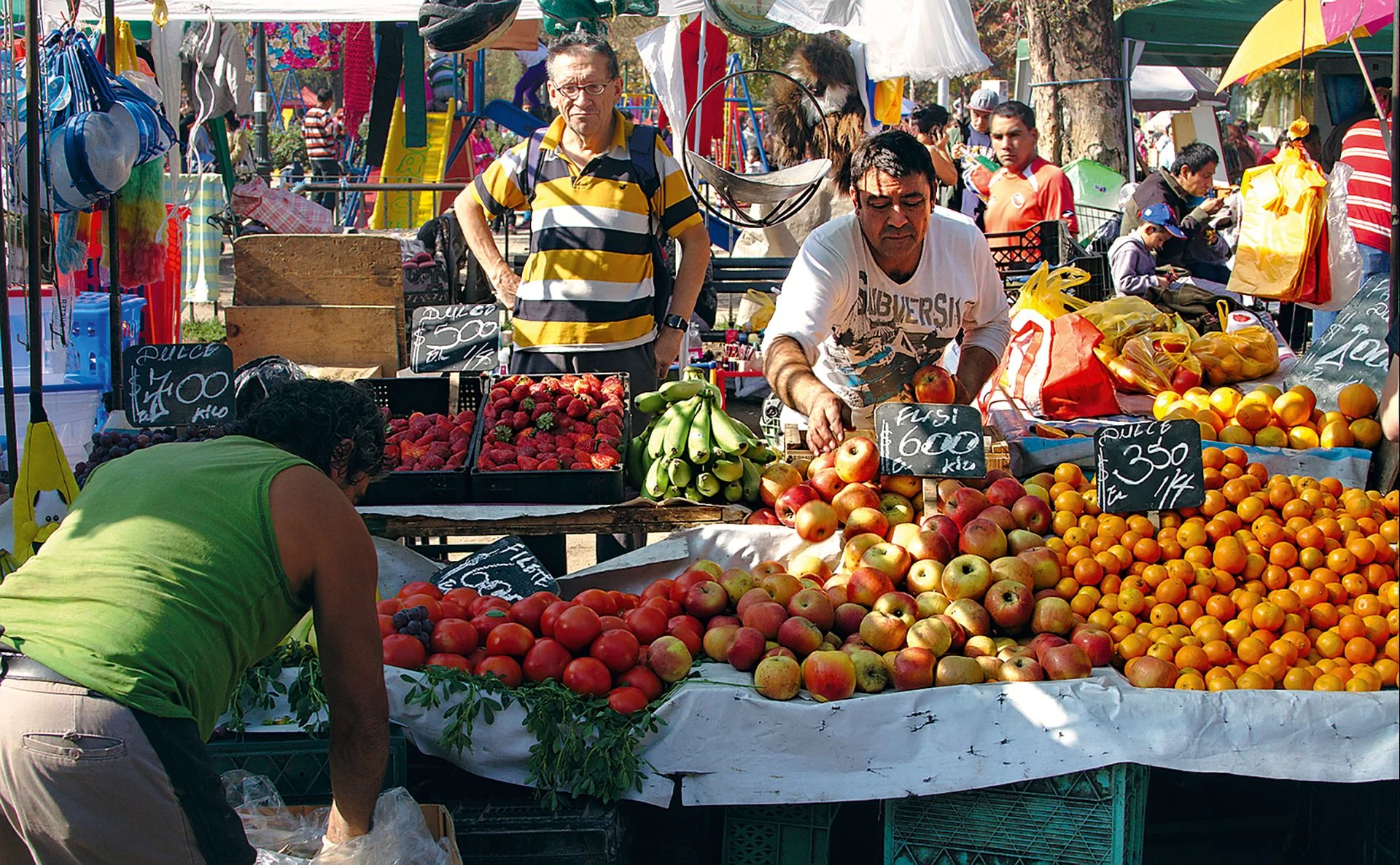 Fruit seller at the market.