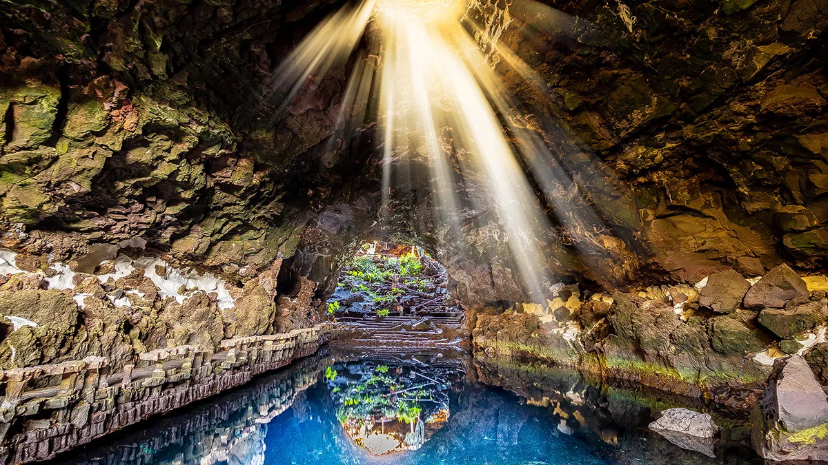 The famous cave Jameos del Aqua on Lanzarote, Canary Islands. Credit:  Balate Dorin GettyImages / Hurtigruten