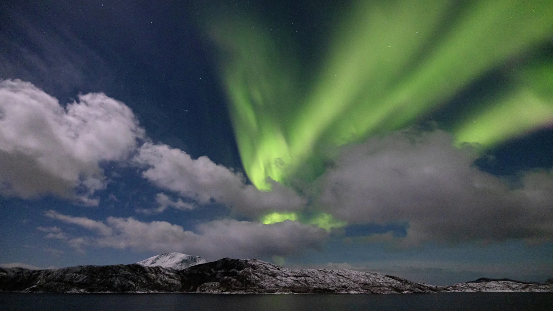 Northern lights above the Lofoten Islands, Norway. Photo: Espen Mills