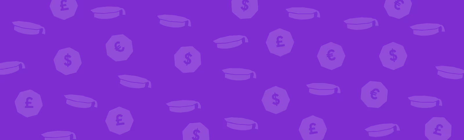 back to school A purple to mint gradient background with a number of icons representing items for school