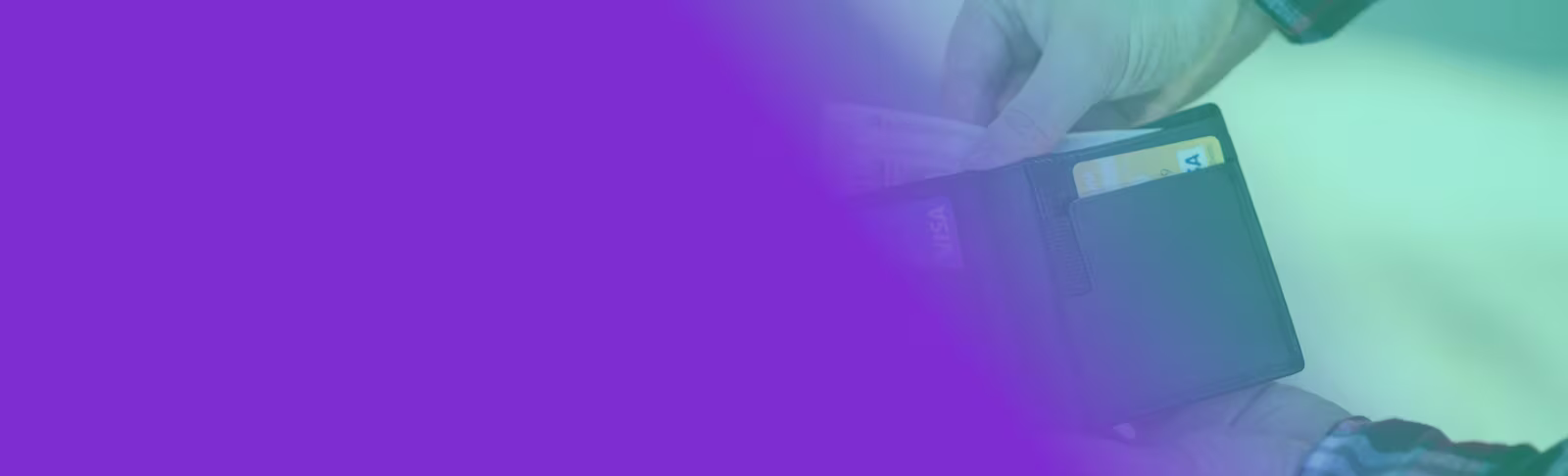 wallet-banner A purple banner going into an image of a wallet