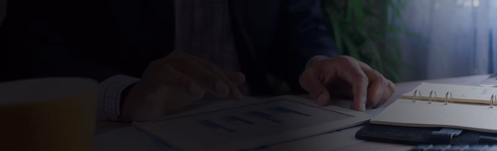 Tablet close up A close up image of a man using his tablet