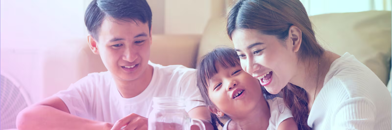 money-savvy An image of a family smiling