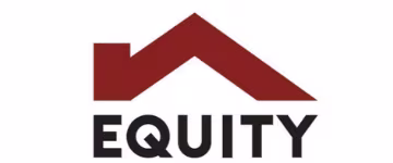 a black house with a brown roof