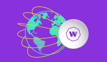 An illustration of the WorldRemit logo connected to the globe 