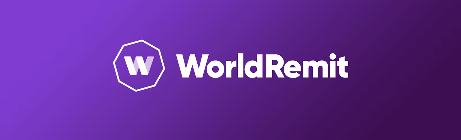 worldremit logo banner A banner with a purple gradient background and the WorldRemit logo in white, sitting in the centre.