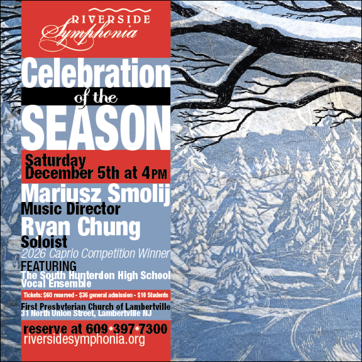 Riverside Symphonia present a Holiday Concert - Celebration of the Season Celebration of the Season