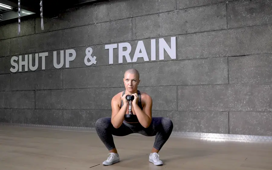 Goblet Squat Exercise, Lipstick Lifters