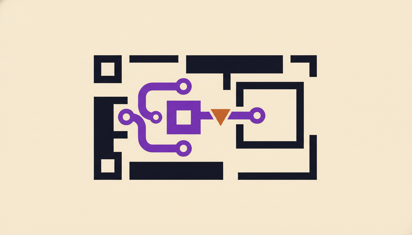 Abstract geometric grid visualization of interconnected automated workflow routing