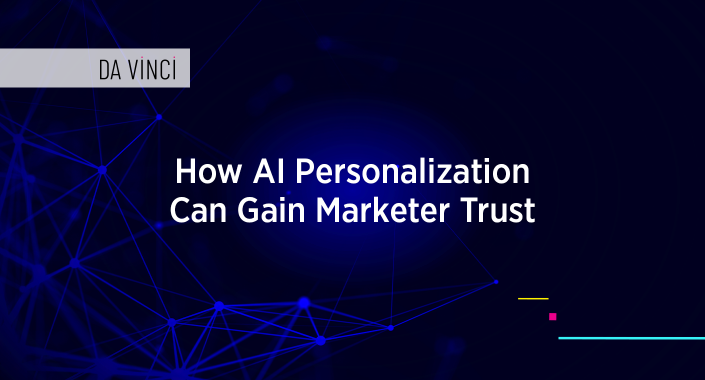 Blog title design reading How AI Personalization Can Gain Marketer Trust