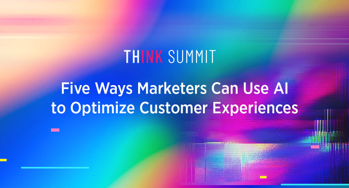 Blog title reading: Five Ways Marketers Can Use AI to Optimize Customer Experiences
