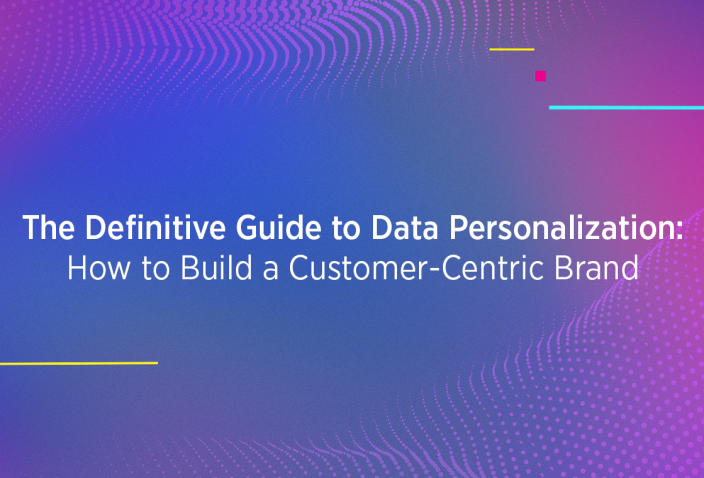 Blog title design that reads: The Definitive Guide to Data Personalization: How to Build a Customer-Centric Brand