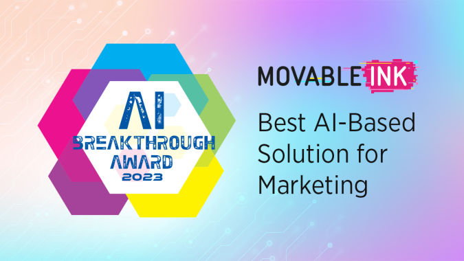 Title image reading, Movable Ink: Best AI-Based Solution for Marketing