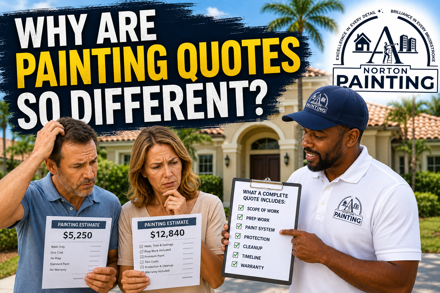 Cover Image for Why Painting Quotes Vary So Much in Boca Raton & Delray Beach (And How to Compare Them Correctly) 