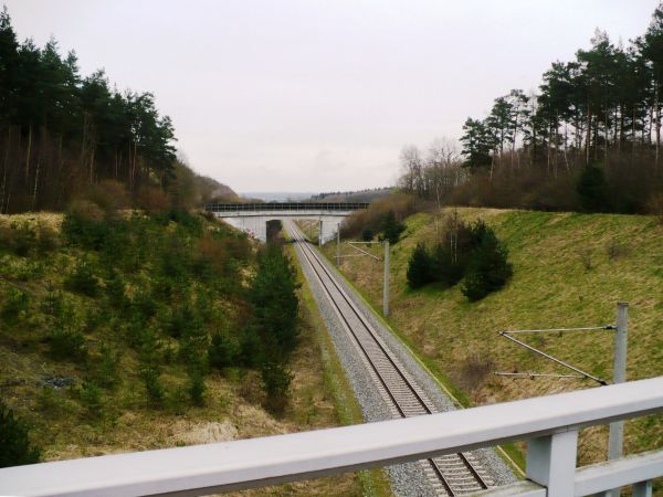 Schiene und Brücken in Natur