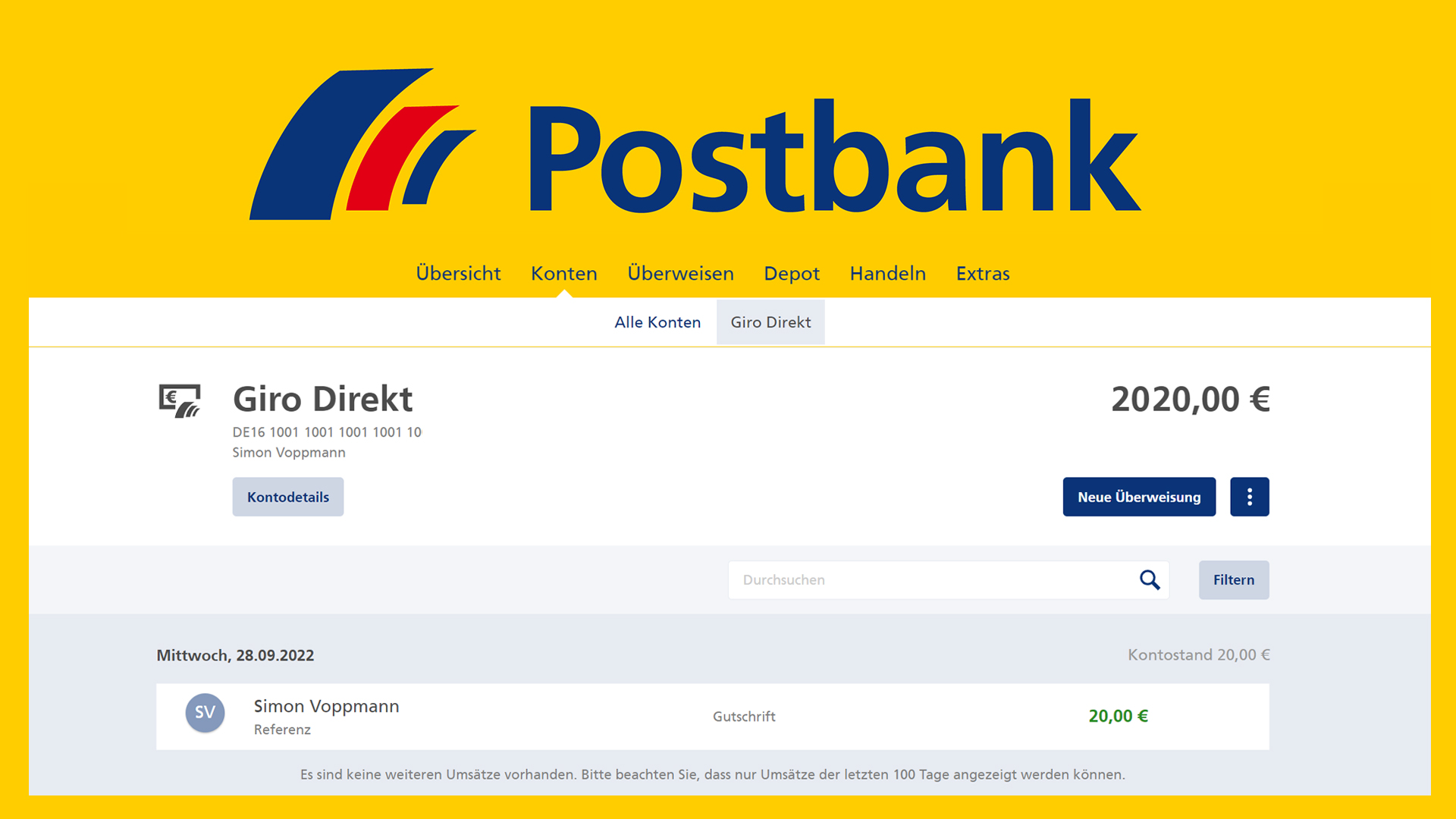 Postbank (Tutorial): Alles was du über das Girokonto & Co wissen musst