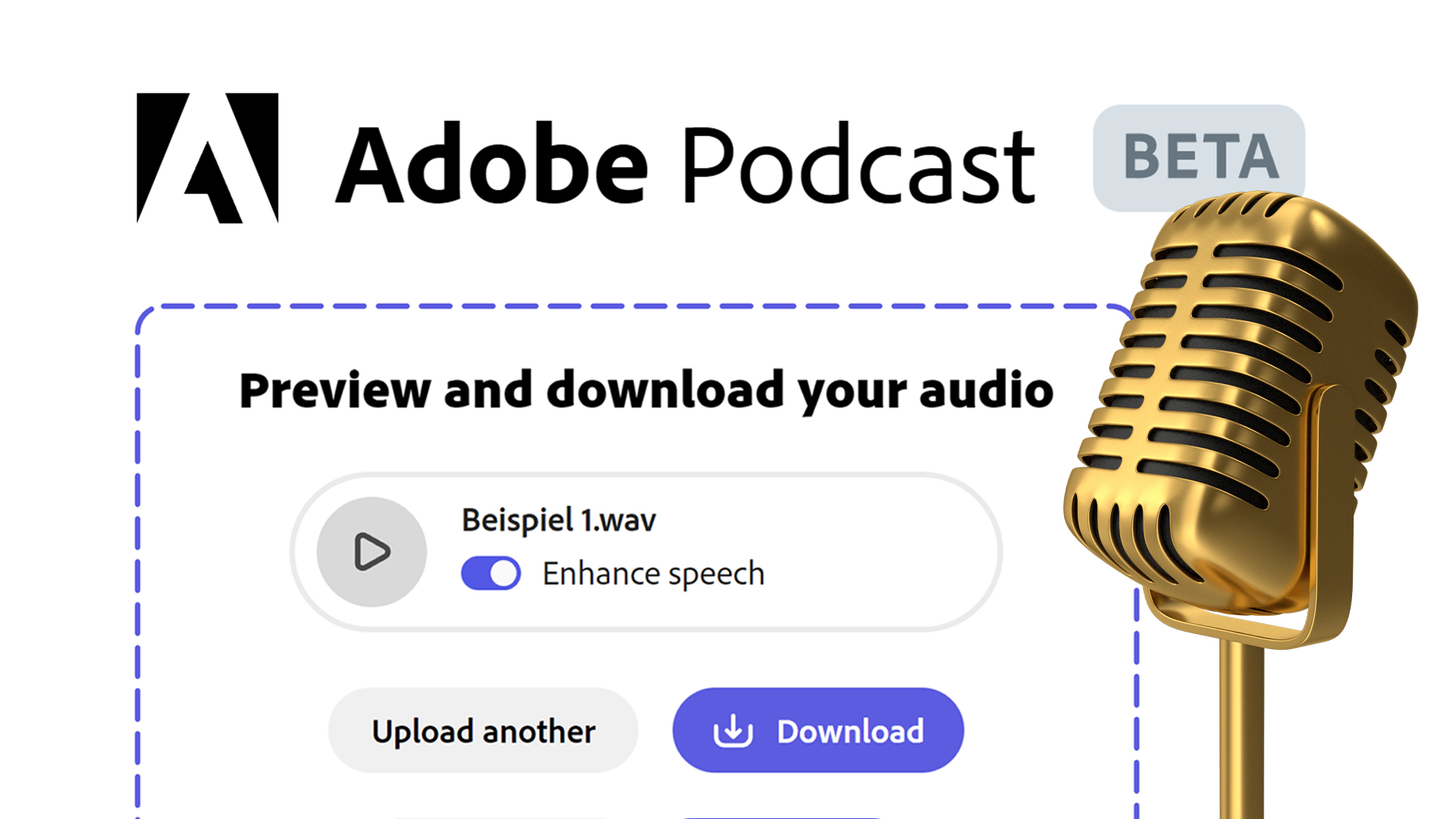 Adobe Podcast (Beta) Tutorial: Verbessere deine Audiodateien & Mikrofon