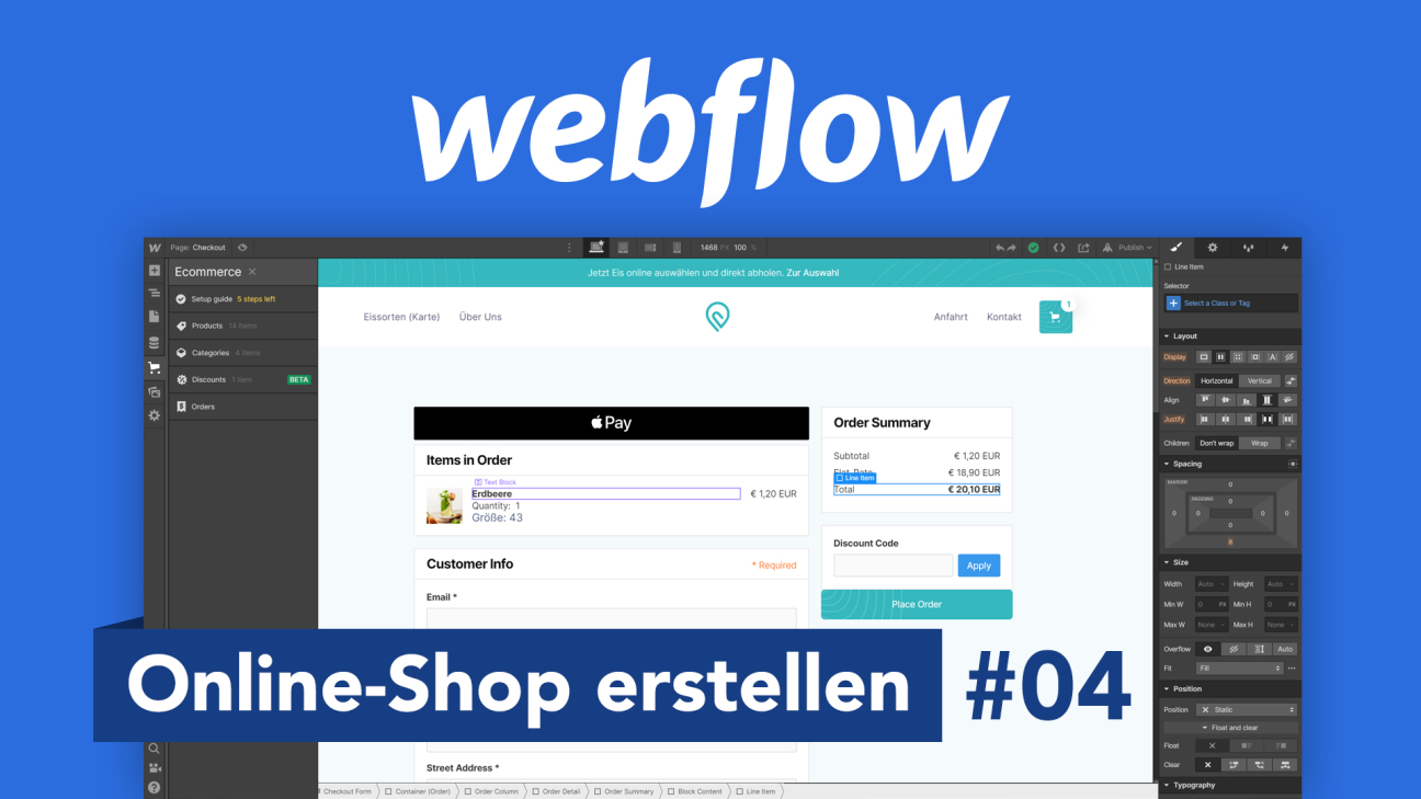 Webflow: Eigenen Online-Shop erstellen (Tutorial): Alles was du wissen musst