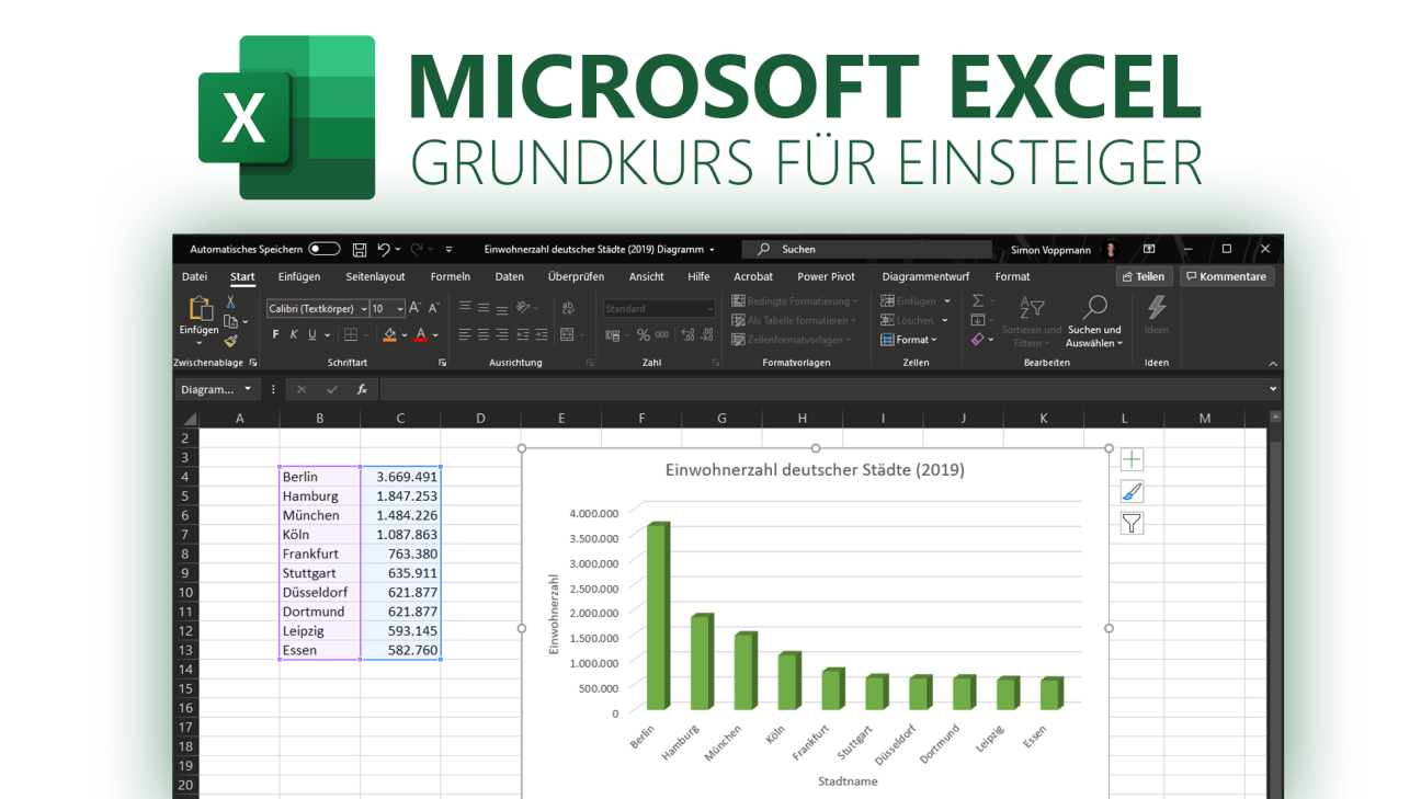Microsoft Excel (Grundkurs für Einsteiger) Deutsch (2020)