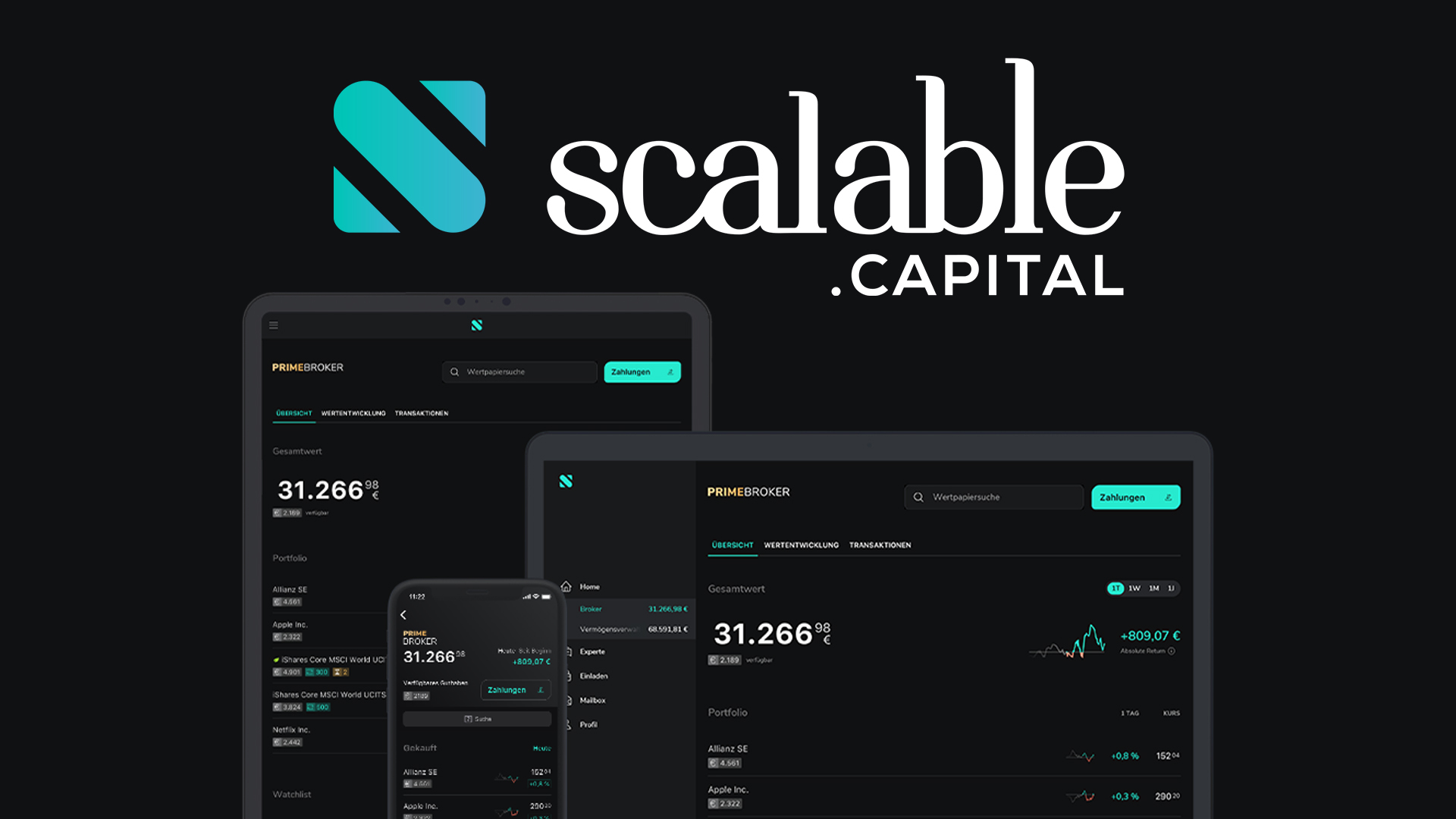 Scalable Capital (Tutorial): Einfach mit Aktien & ETFs handeln oder Vermögensverwaltung nutzen