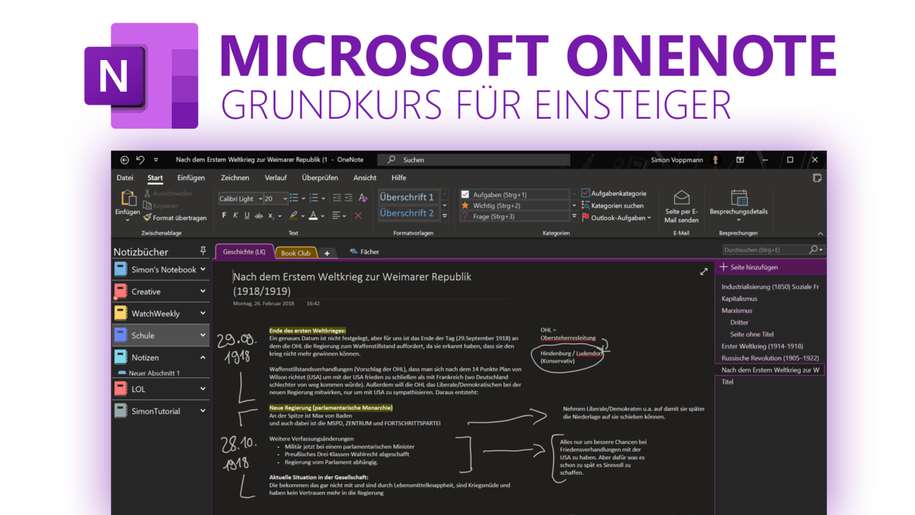 Microsoft OneNote (Grundkurs für Einsteiger) Deutsch (2020)