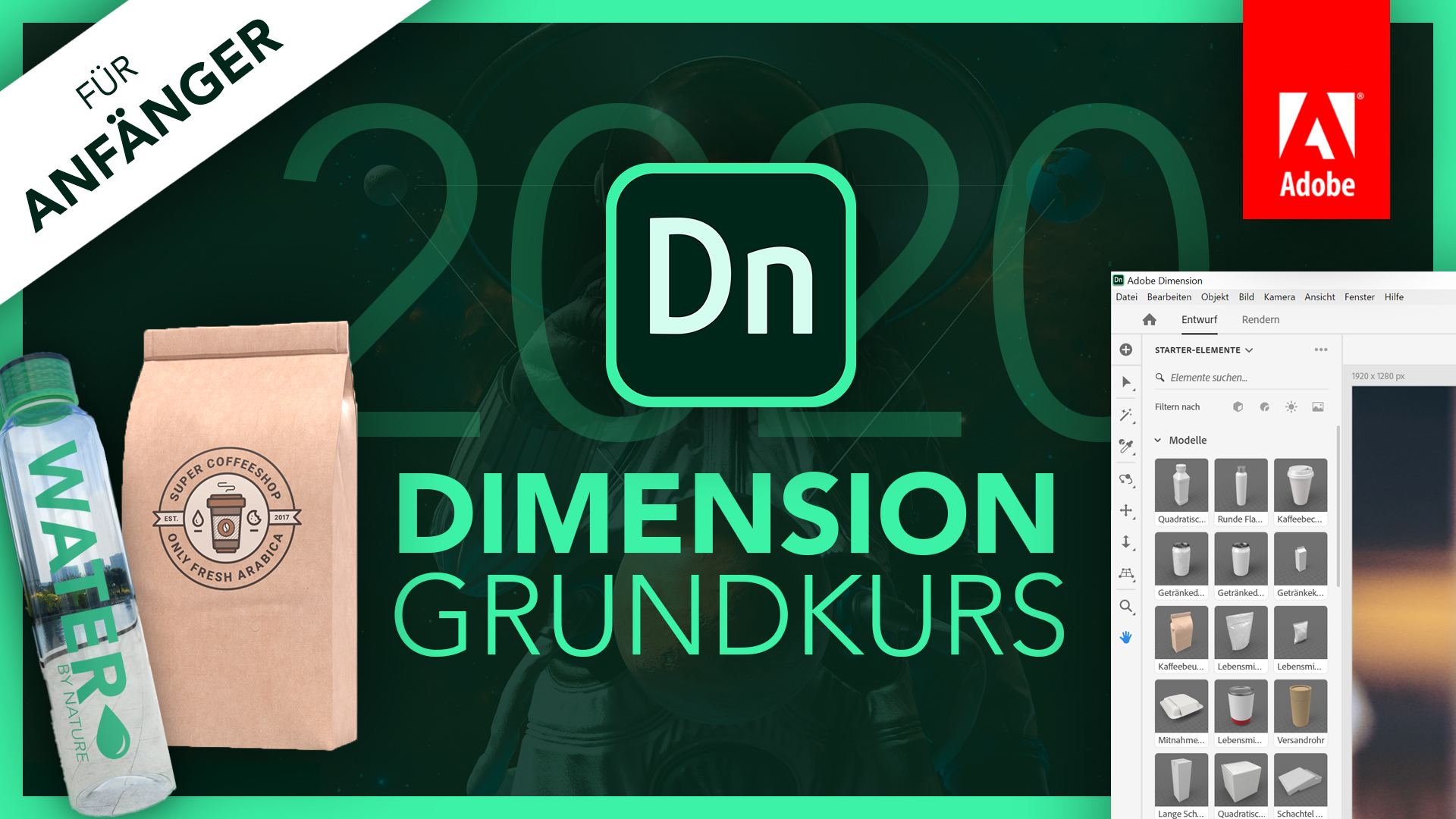 Adobe Dimension 2020 (Grundkurs für Anfänger) Deutsch