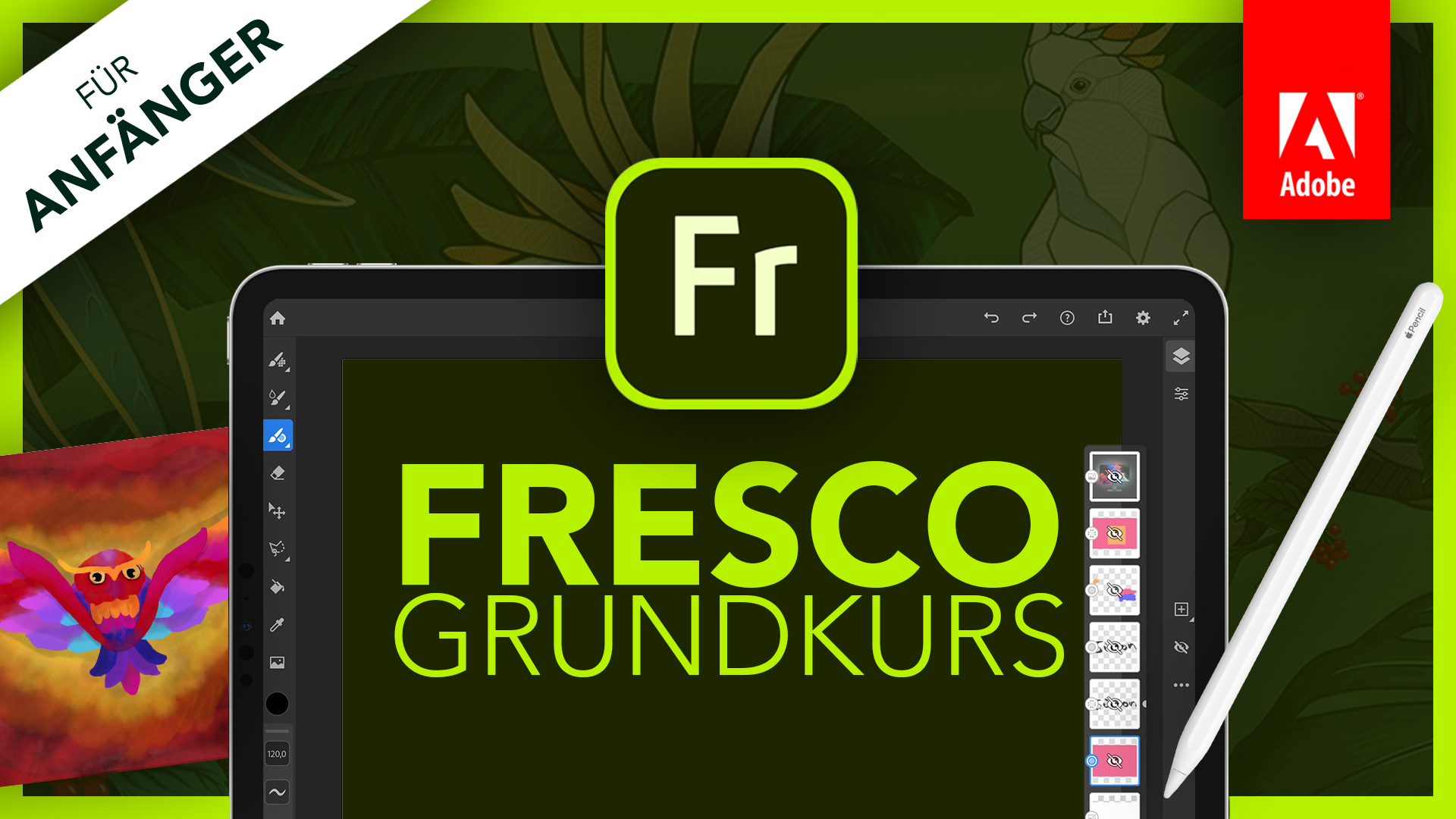 Adobe Fresco 2020 (Grundkurs für Anfänger) Deutsch