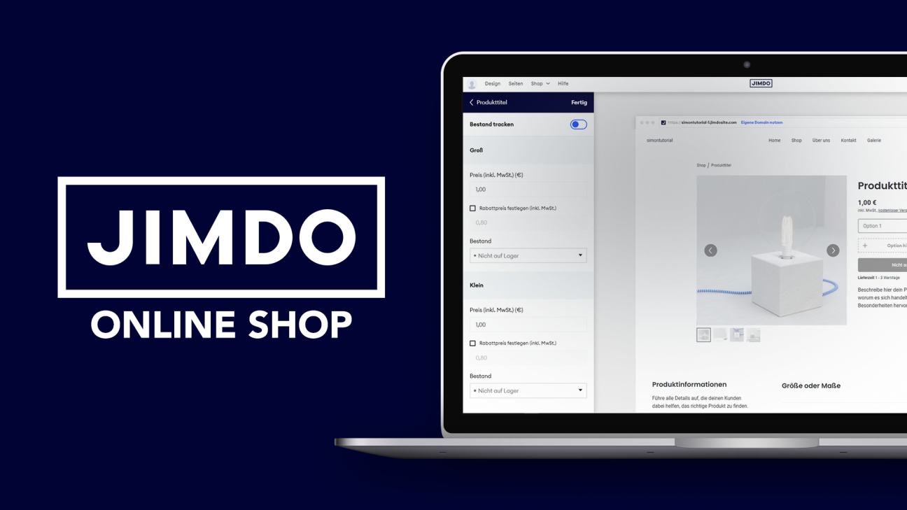 Einfach einen Online-Shop erstellen mit Jimdo (Tutorial)