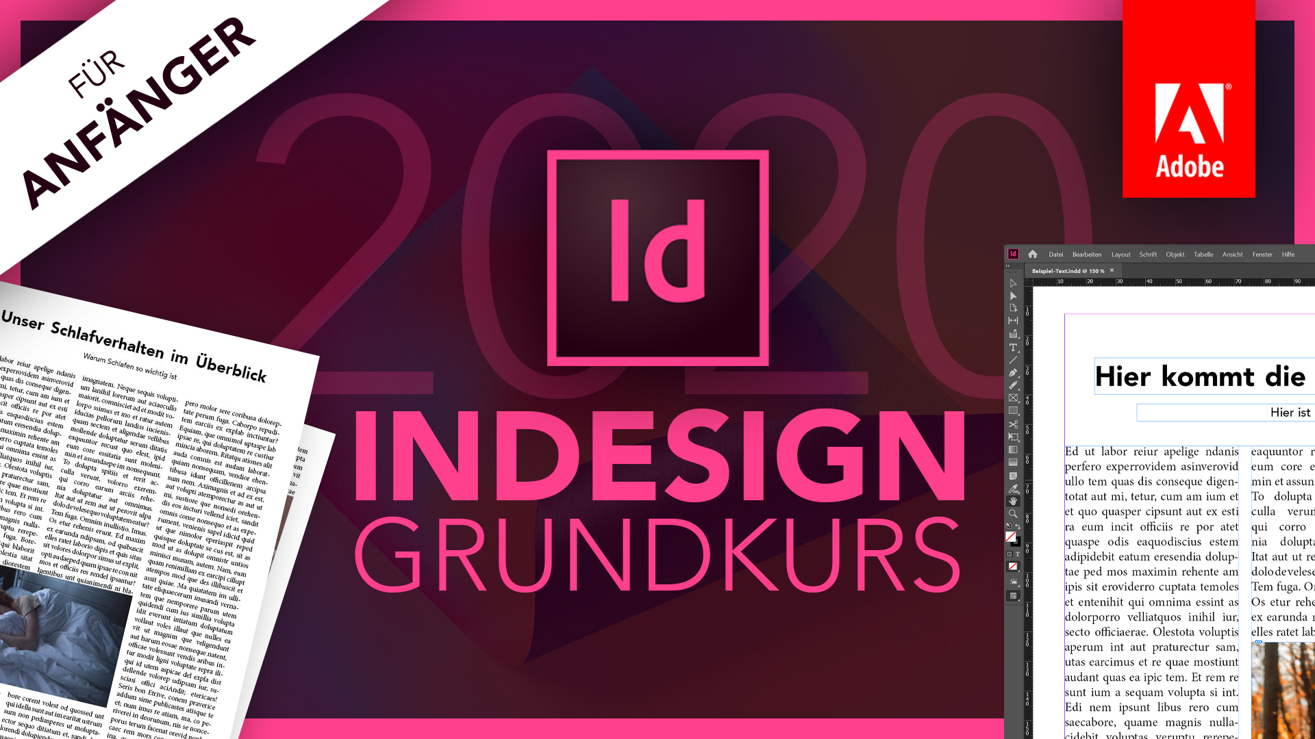 Adobe InDesign 2020 (Grundkurs für Anfänger) Deutsch