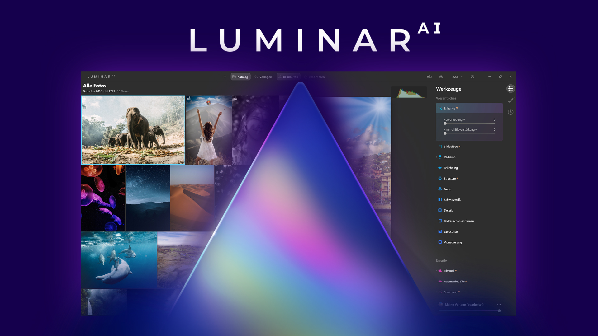 Luminar AI (Grundkurs für Anfänger) Deutsch (Tutorial)