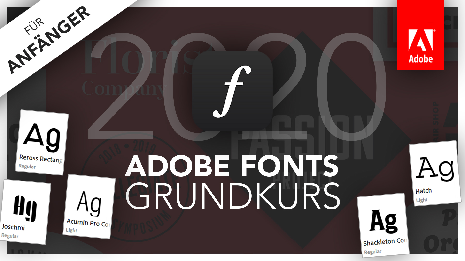 Adobe Fonts 2020 (Grundkurs für Anfänger) Deutsch