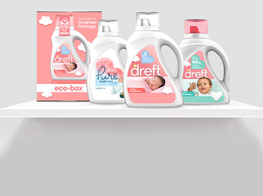 A lineup of Dreft baby laundry detergents