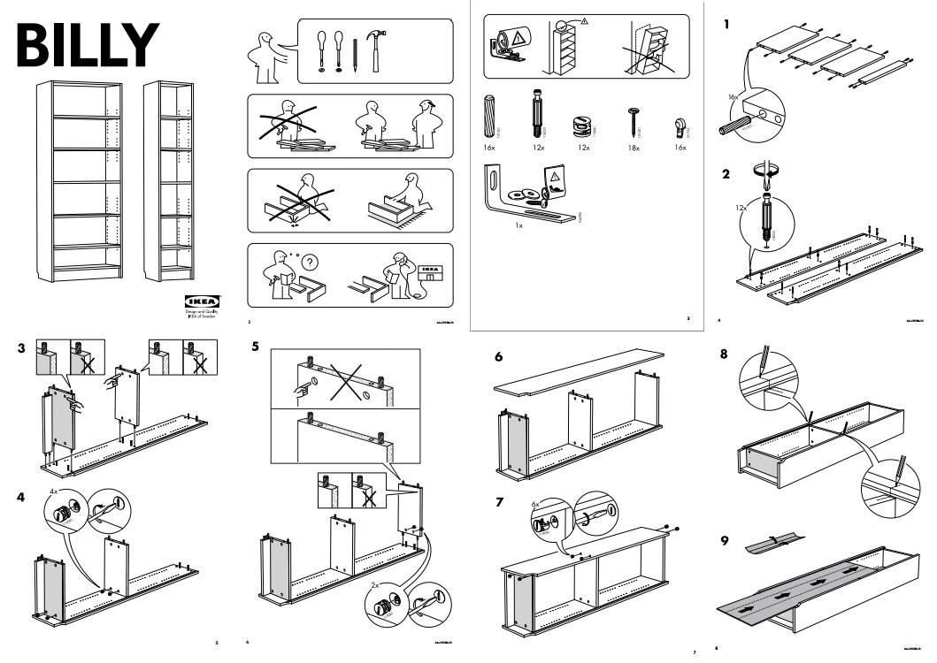 instructions IKEA billy