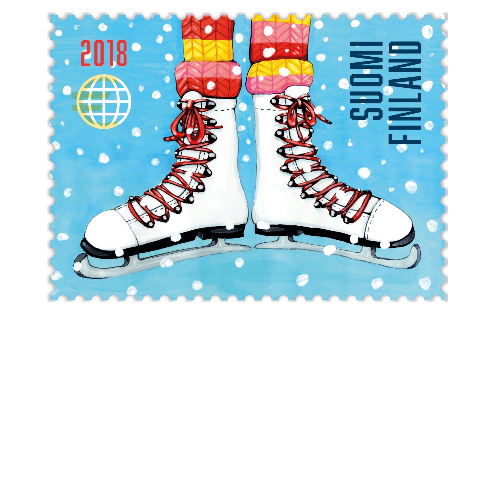 Winter fun - Christmas stamp.