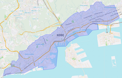 Uber Eats Kobe Service Area Map