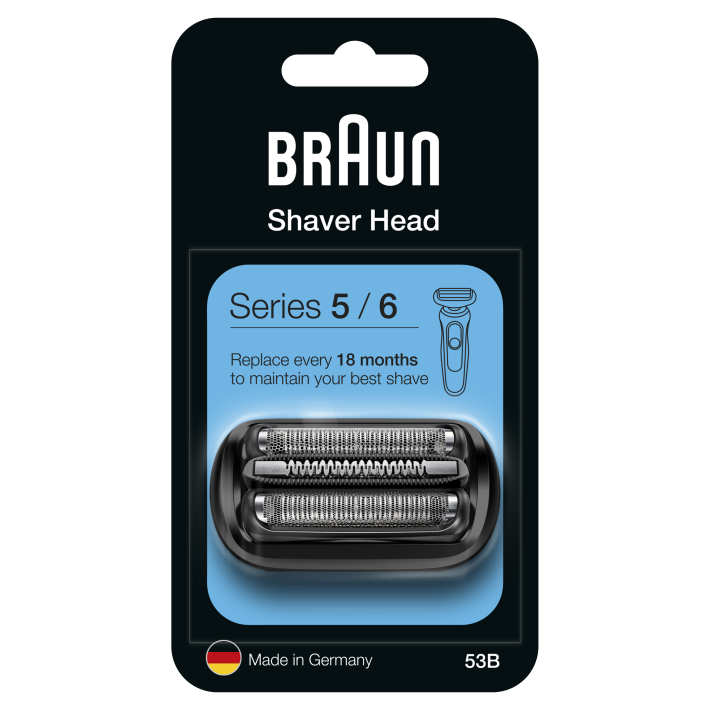 Braun model 53B serije 5, glava za električni aparat za brijanje, crne boje