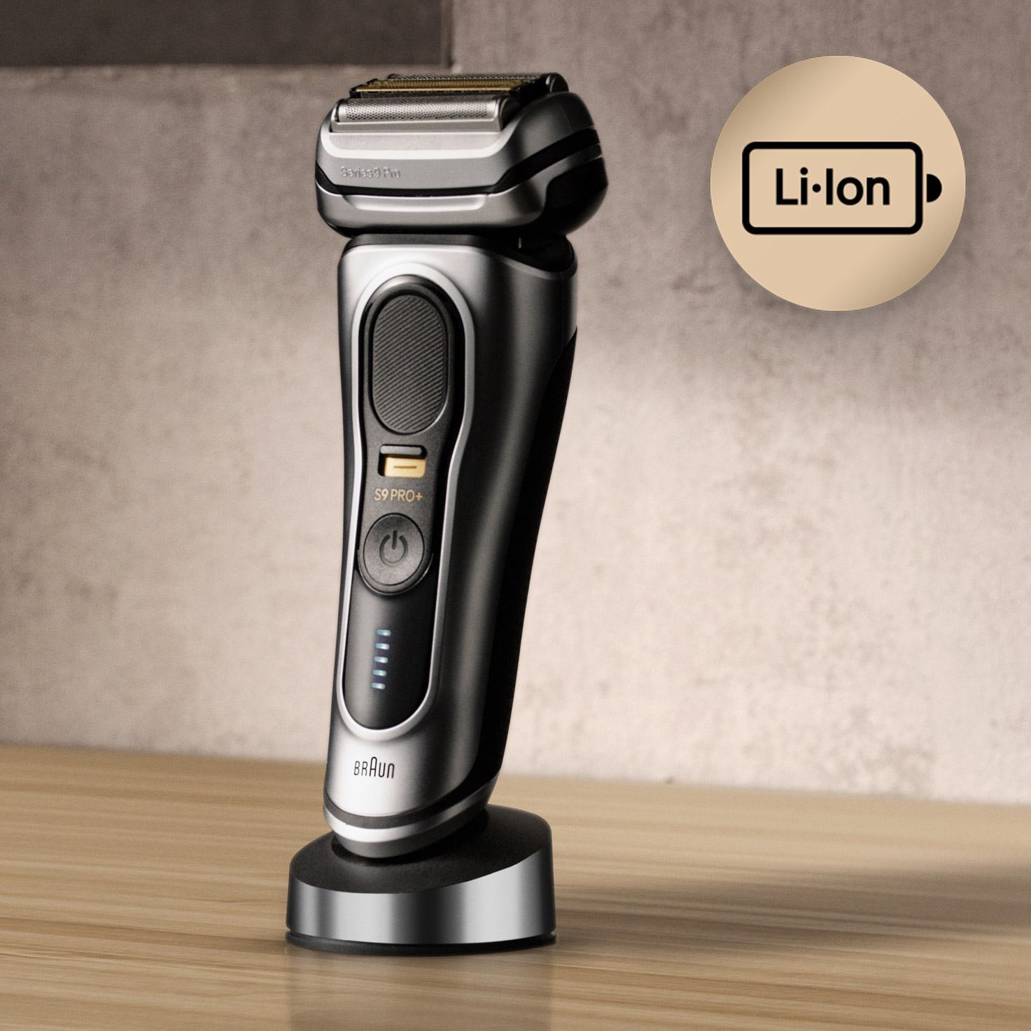 Series 9 Pro+ Dry AU shaver Braun and | charging with travel case, 9517s & silver. stand Wet