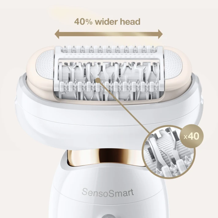 Silk-épil 9 Flex 9020 Wet & Dry epilator with 6 extras incl. deep