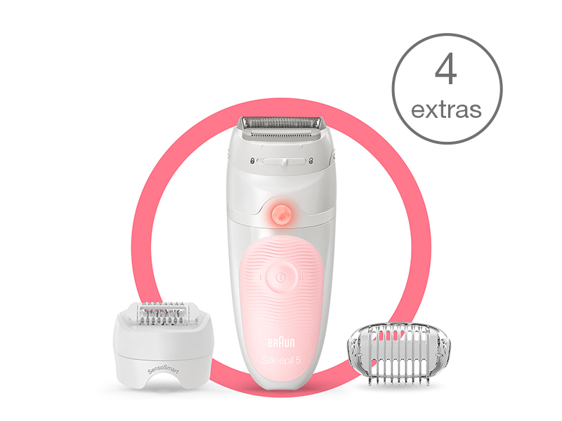 Braun Epilator Silk-épil 5 5-620, Hair Removal for Women, Shaver & Trimmer, hot Cord