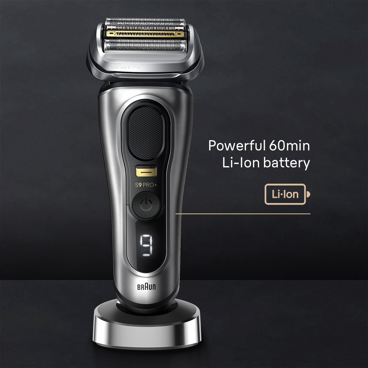 Series 9 Pro+ 9517s Wet & Dry shaver with charging stand and