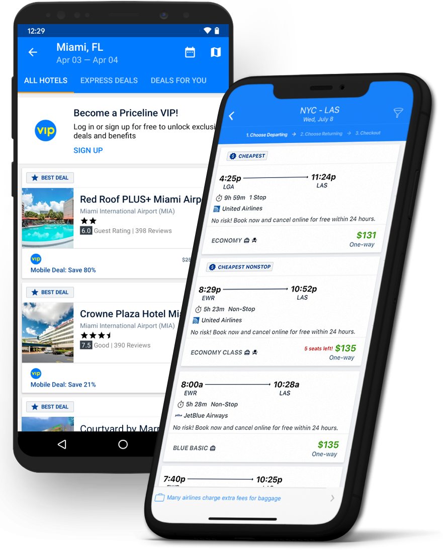 search hotels on united airline app