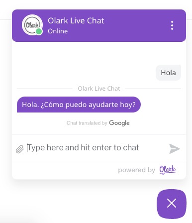 Live chat with translation