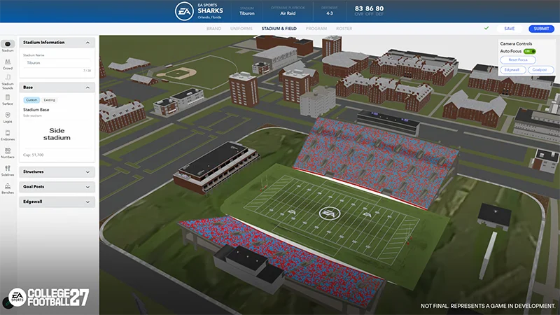 Generic Stadium How to customize your stadium in College Football 27