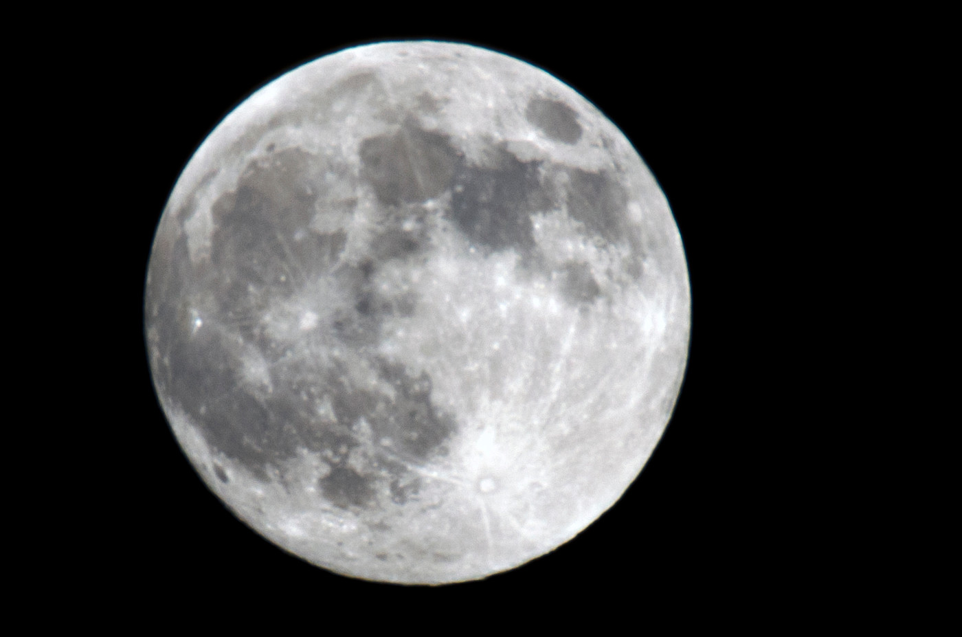Close up of a full moon