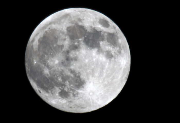 Close up of a full moon