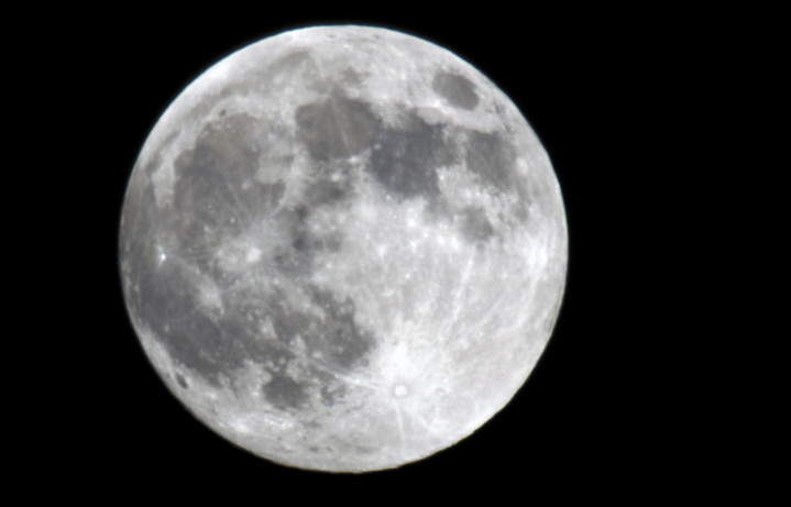 Close up of a full moon