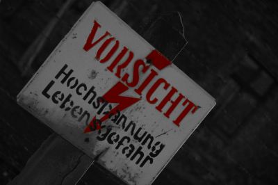 Vorsicht - Attention - Sign - Auschwitz