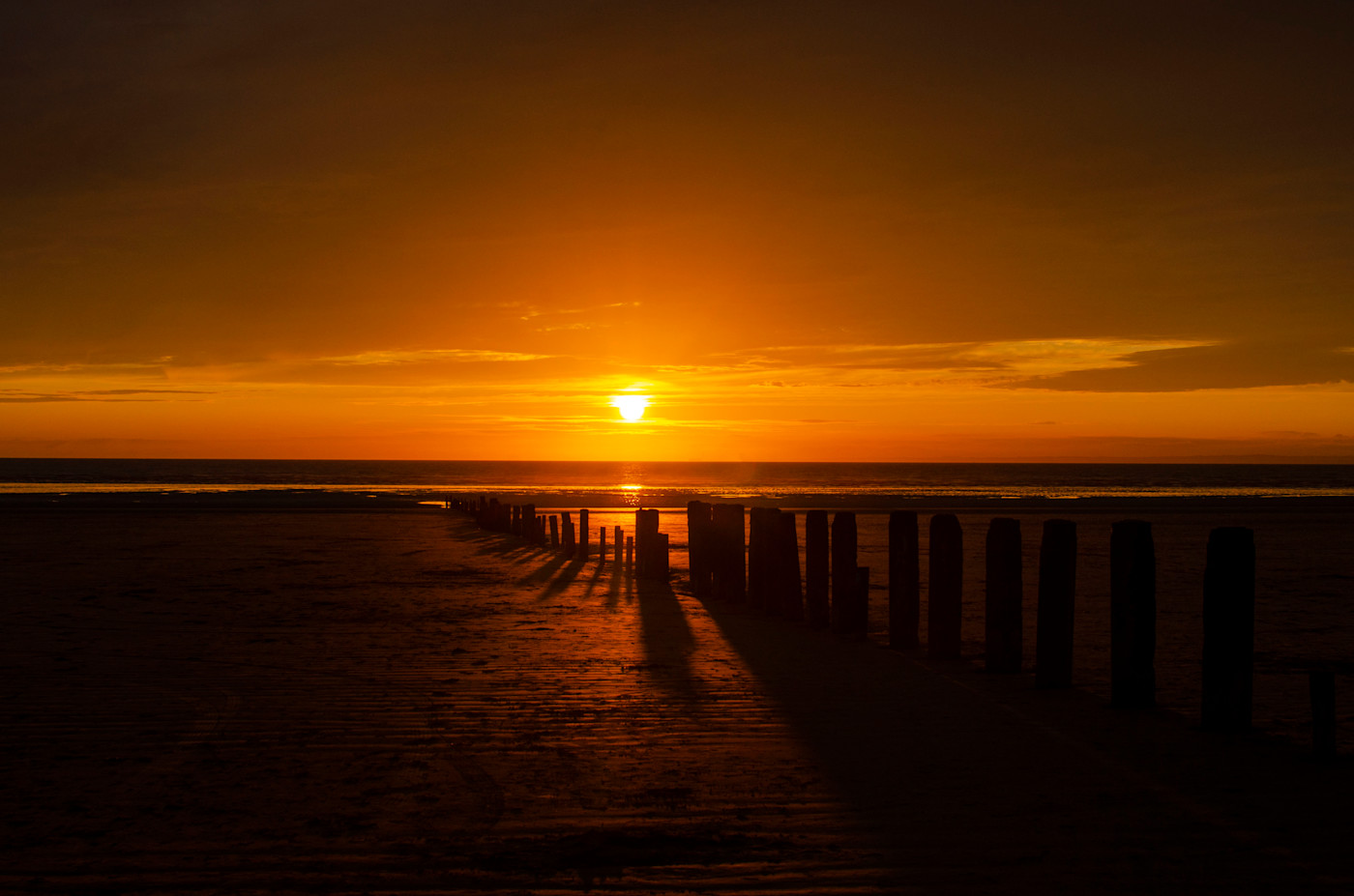 Sunset on Berrow Beach