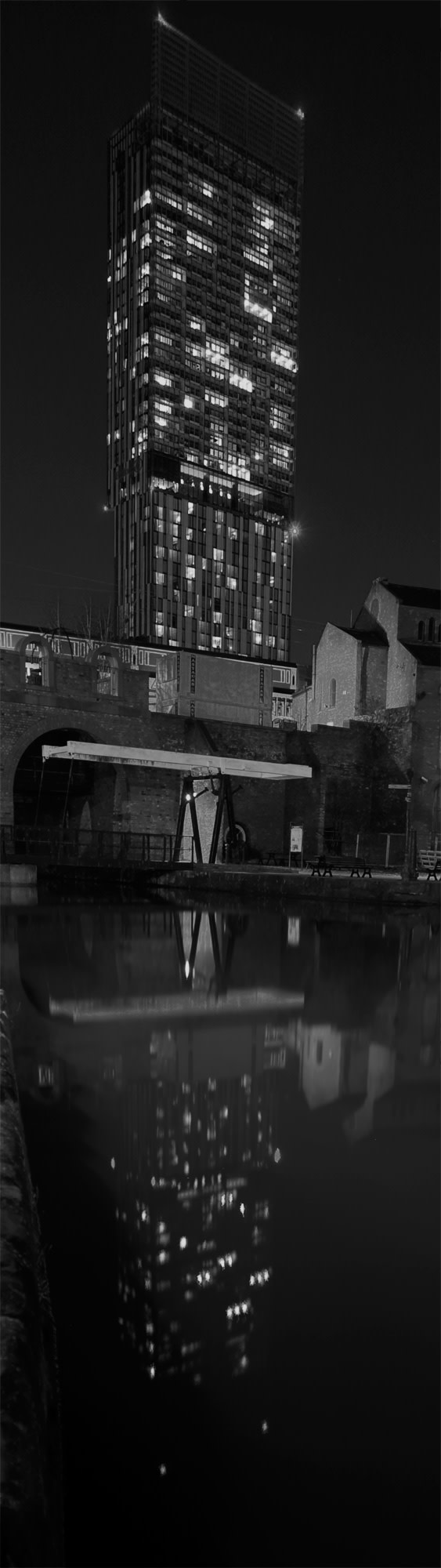 Beetham Tower, Canal Reflection, Manchester